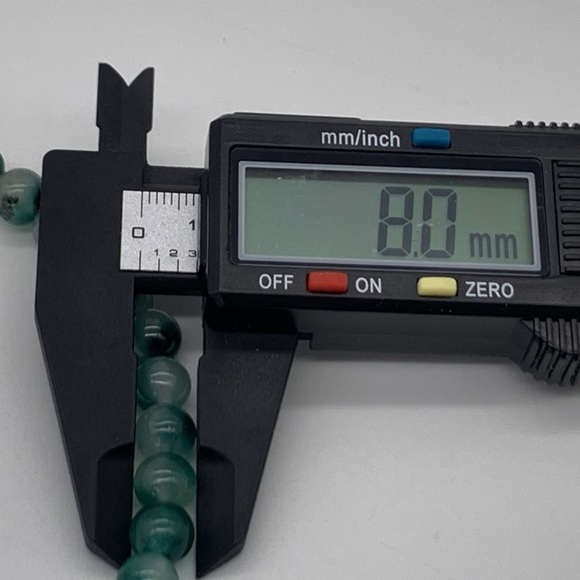 16' Blue-Green Apatite Natural Stone  Beaded Necklace - Picture 3 of 7